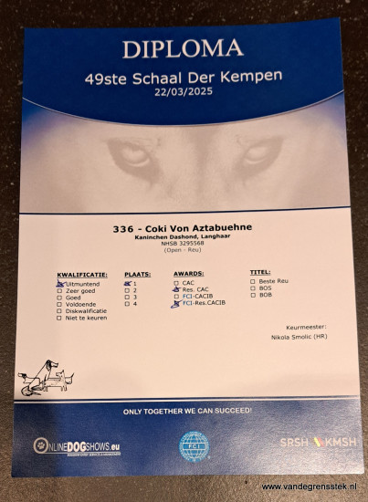22-3-2025 Coki, Weelde